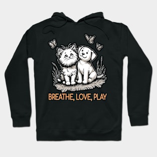 Breathe Love Play - Whiskers & Wags Hoodie